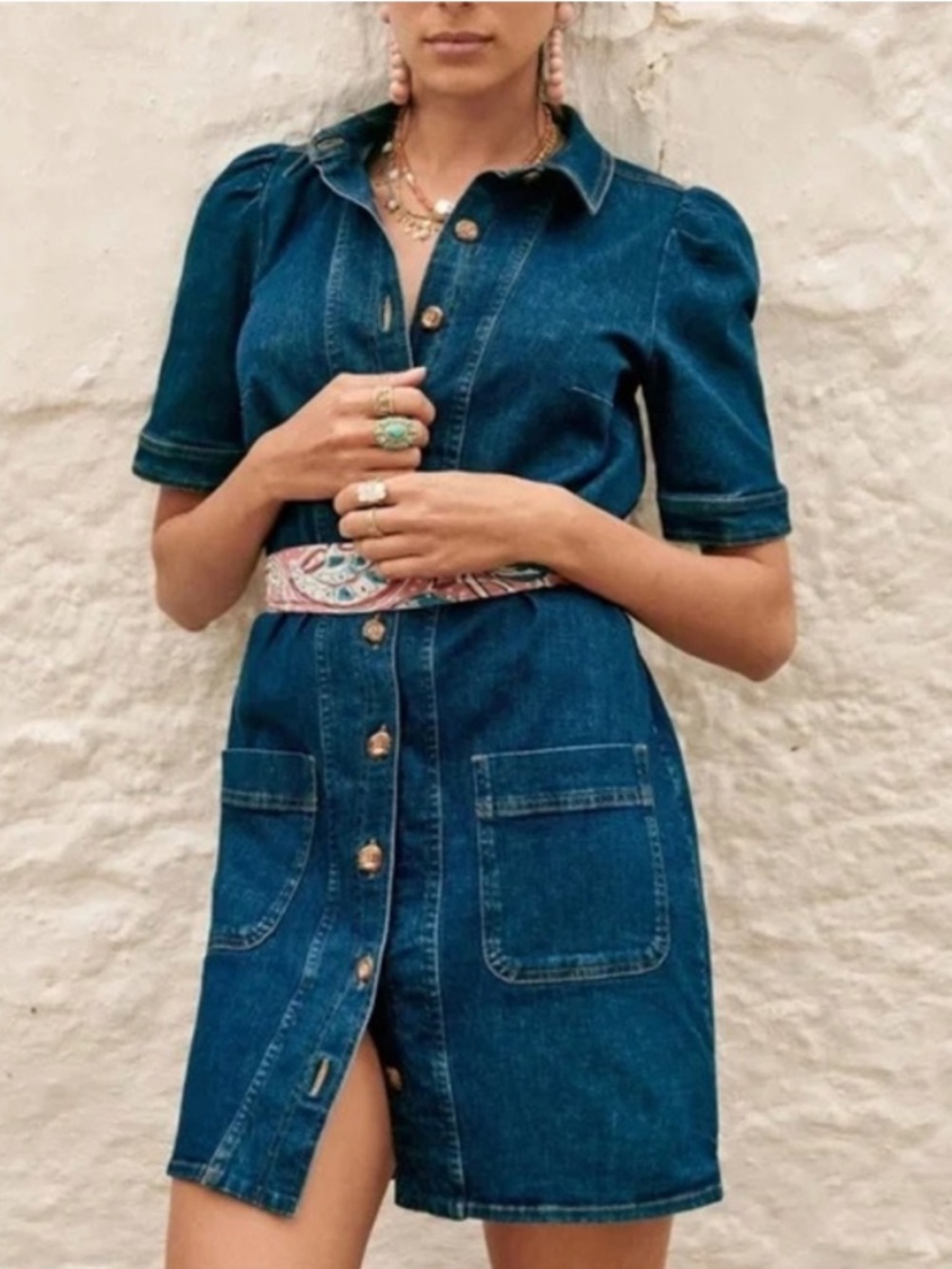 Blue Denim Sezane Almette Dress (Size 34/2)